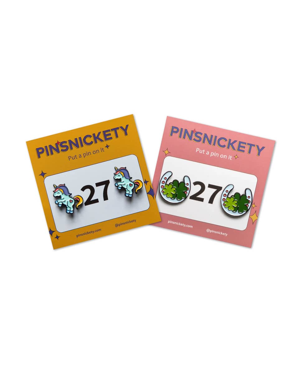 Pinsnickety Number Pins Unicorn and Horseshoe