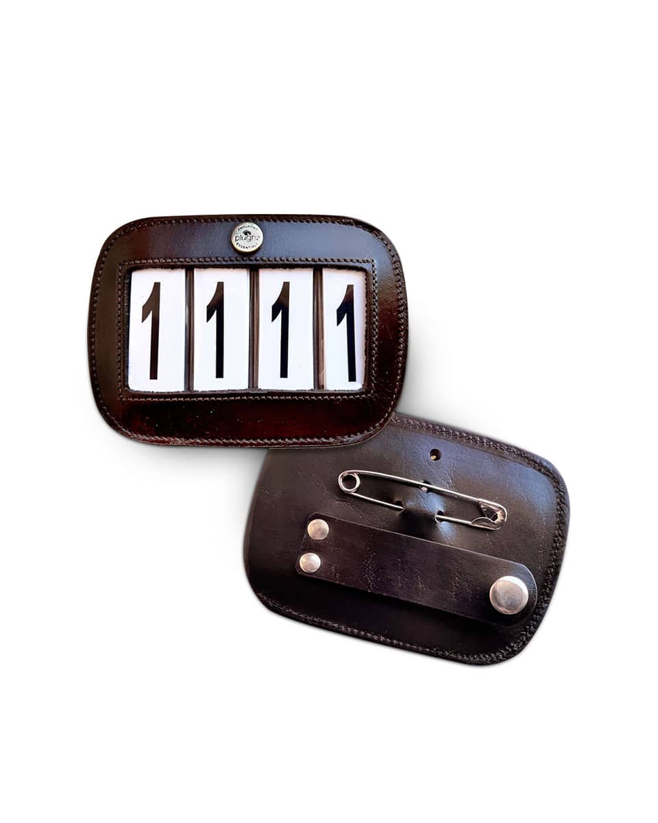 Plughz Havana Leather 4 digit Competition Number Set