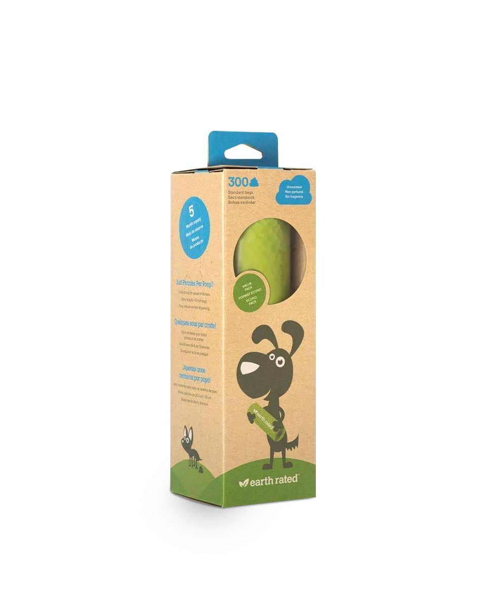 Earth Rated Poop Bags on a Large Single Roll