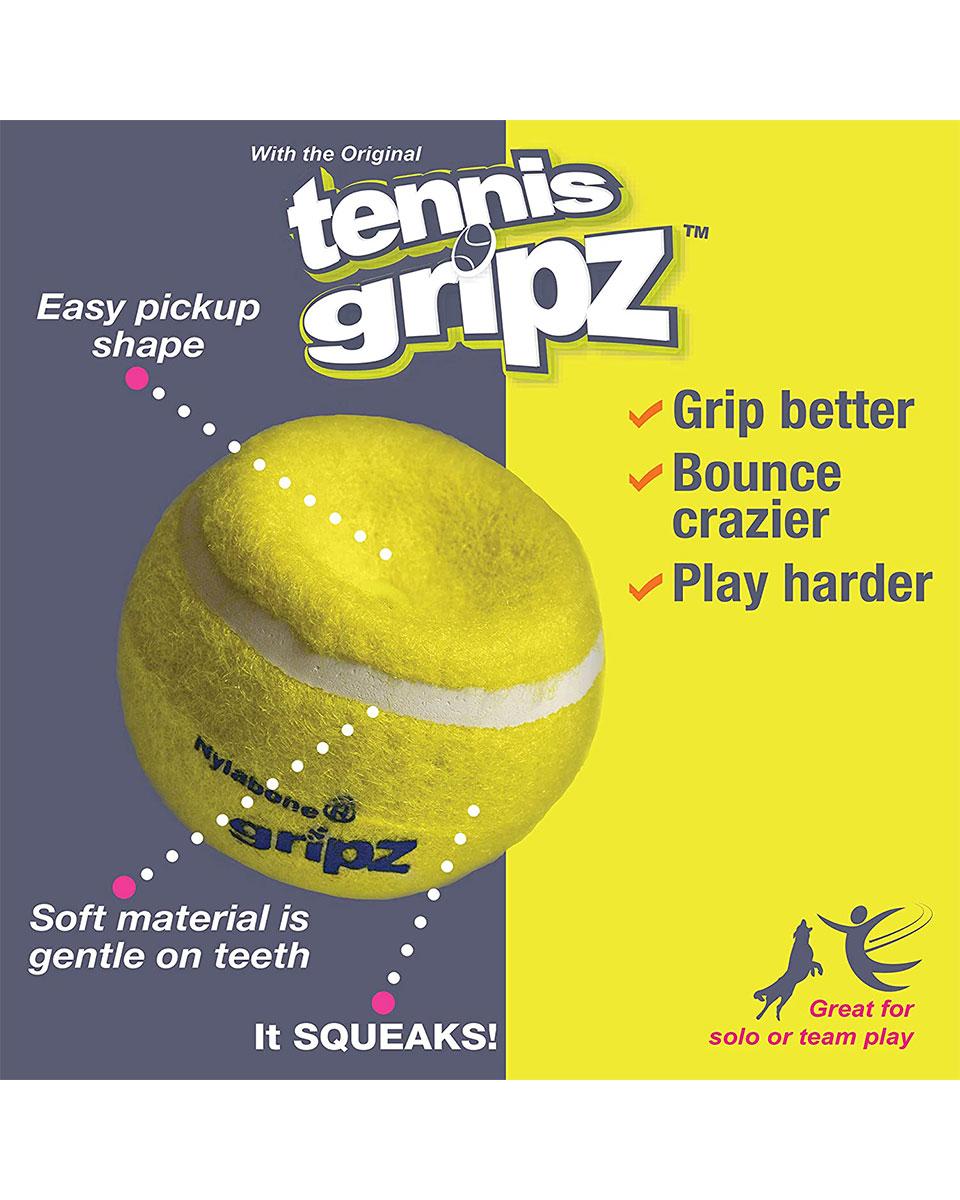 Nylabone Power Play Gripz Tennis Balls dog toys