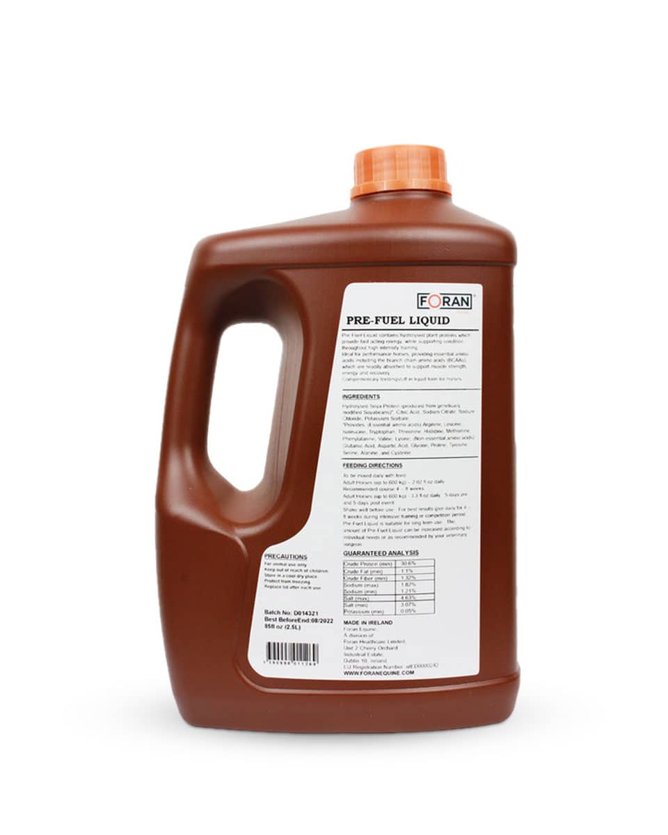 Foran Pre-Fuel Liquid supplement for horses