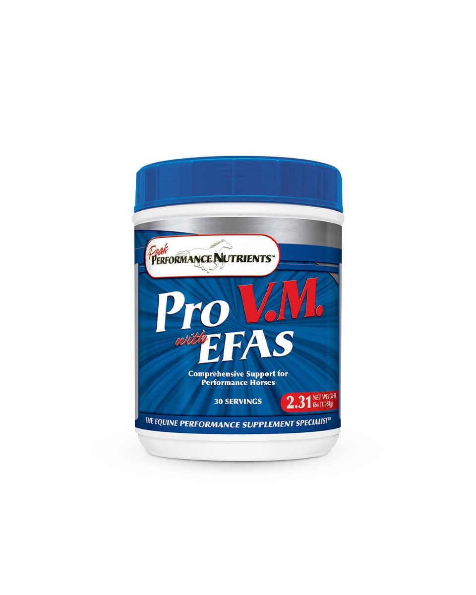 Pro V.M w/ EFAs from Peak Performance - sugar-free vitamin, mineral, amino acid, and probiotic supplement for horses