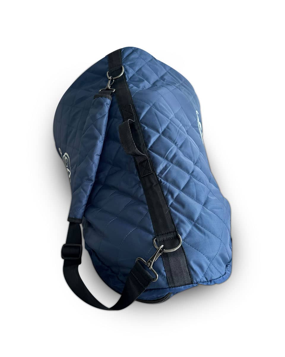 Bridleberry Blue Quilted Saddle Bag with handles