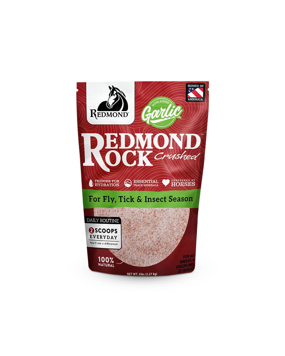 Redmond Rock Crushed Salt with Garlic natural fly repellent for horses