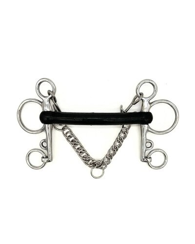 Hard Rubber Mullen Pelham Bit by Jake Adams Equestrian