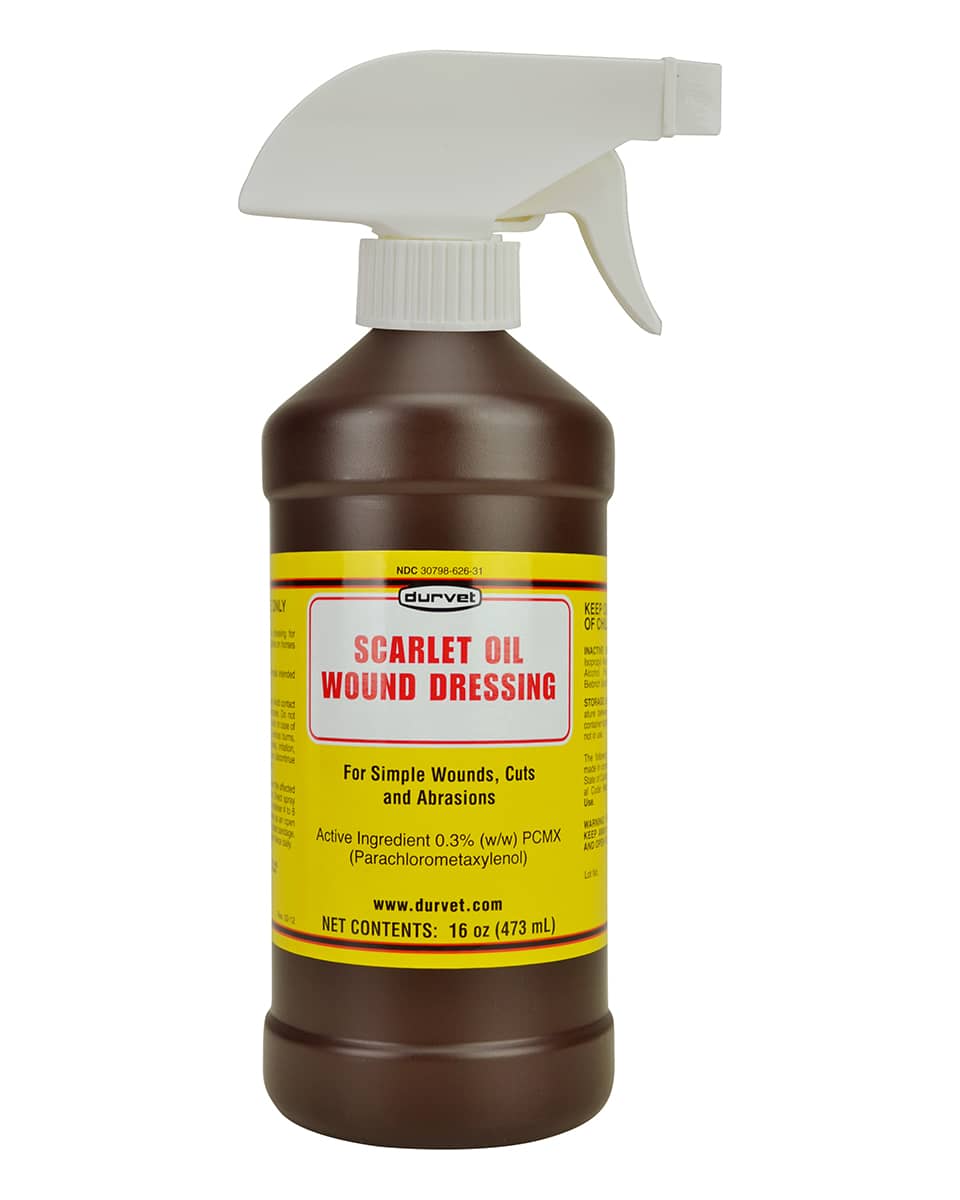 Scarlet Oil Wound Dressing with sprayer for horses