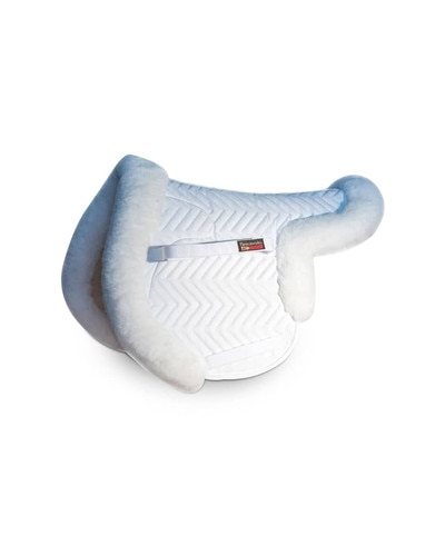 Fleeceworks Classic Original White Sheepskin Close Contact Pad with Partial Trim
