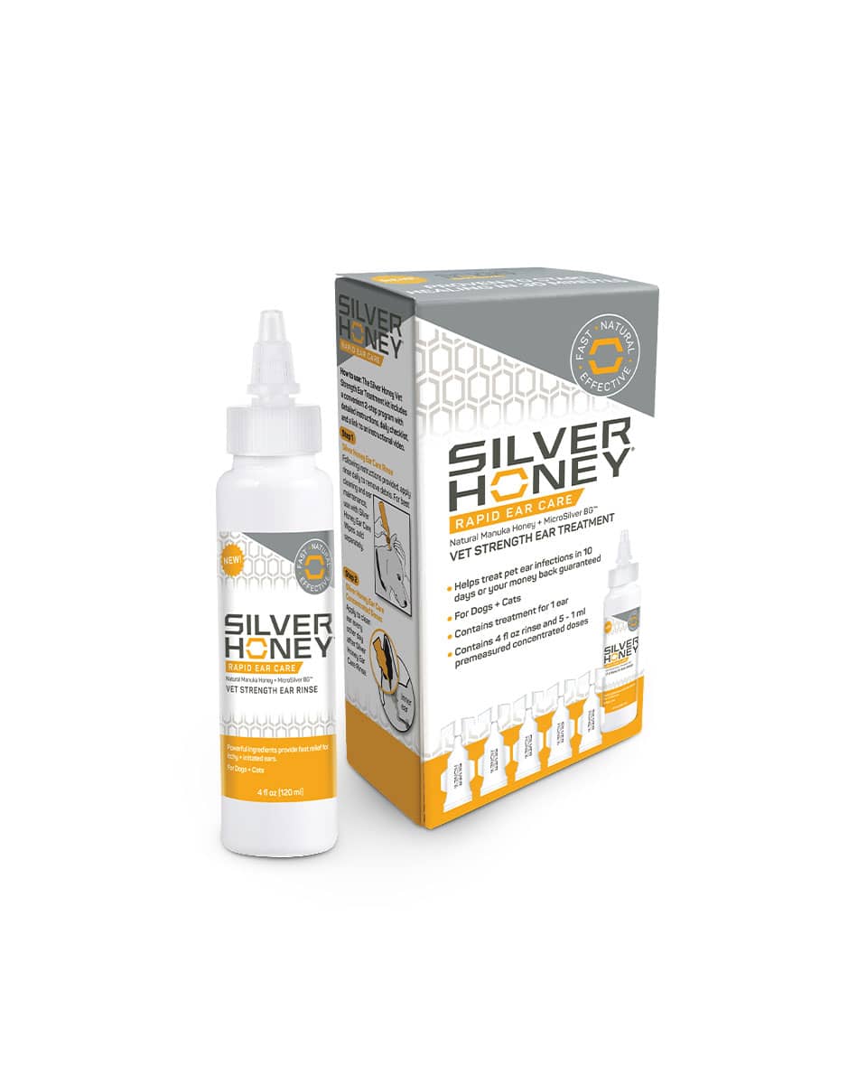 Silver Honey Rapid Ear Care Vet Strength Ear Treatment Kit for dogs, cats, and other animals