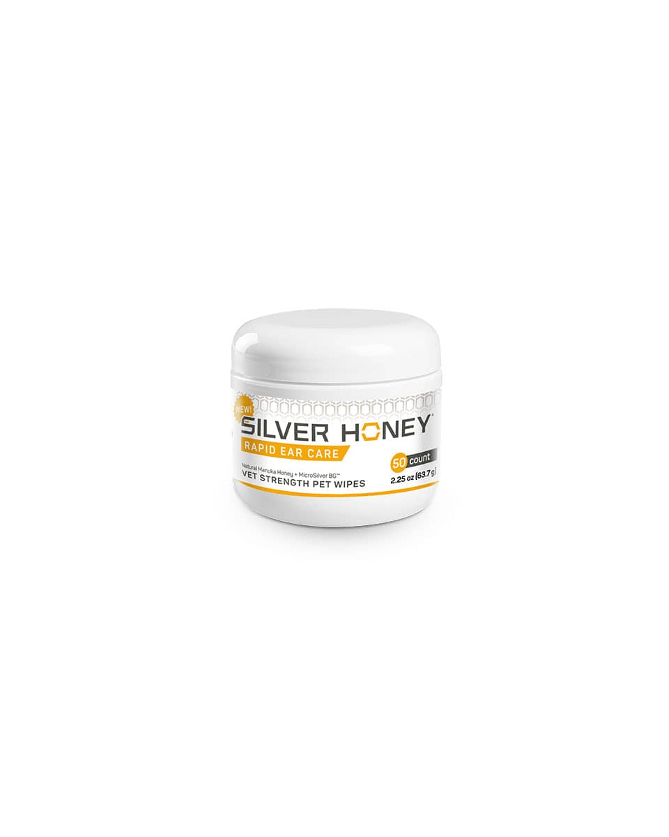 Silver Honey Rapid Ear Care Vet Strength Pet Wipes