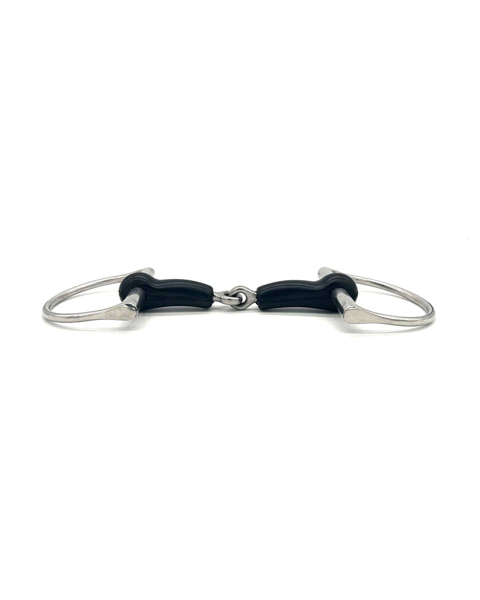 Jake Adams Equestrian Single Joint Rubber D-Ring Bit