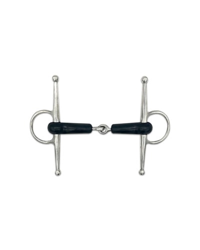 Single Joint Rubber Full Cheek Bit by Jake Adams Equestrian