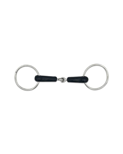 Single Joint Rubber Loose Ring Bit by Jake Adams Equestrian