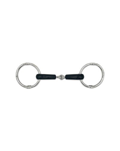 Single Joint Rubber Loose Ring Gag Bit by Jake Adams Equestrian