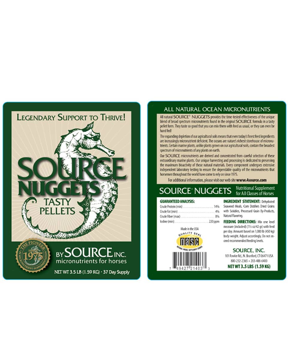 Source Nuggets Skin, Coat, and Hoof Care Pellets Horse Supplement
