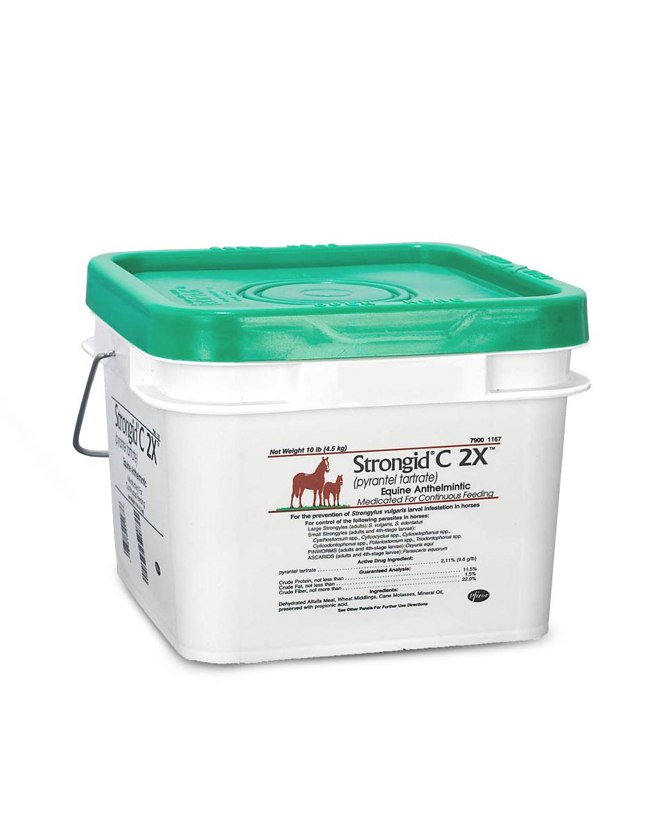 Strongid C 2X equine dewormer pellet