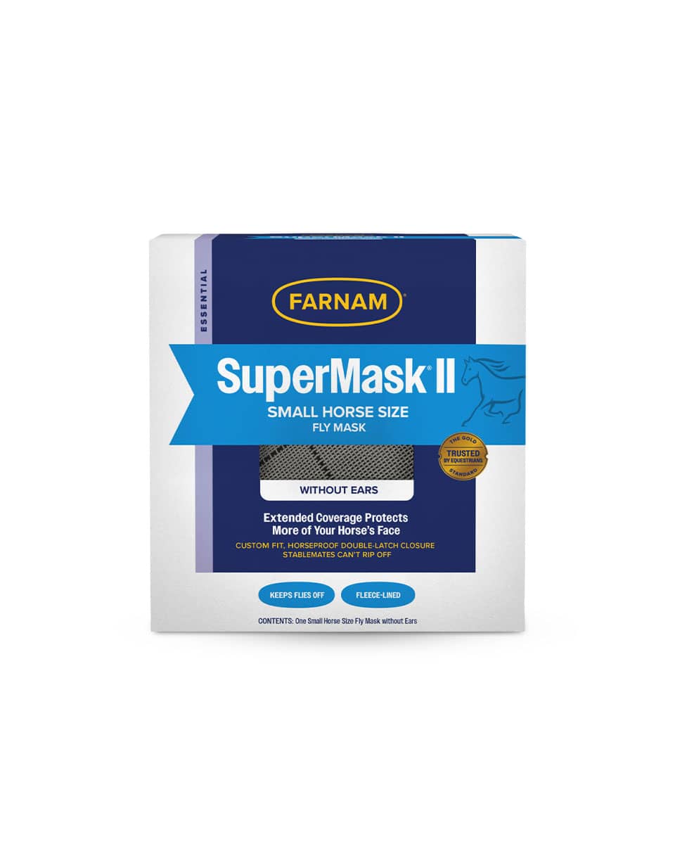 Farnam SuperMask II – Masque Anti-mouches Pour Cheval, Sans Oreilles, Classique