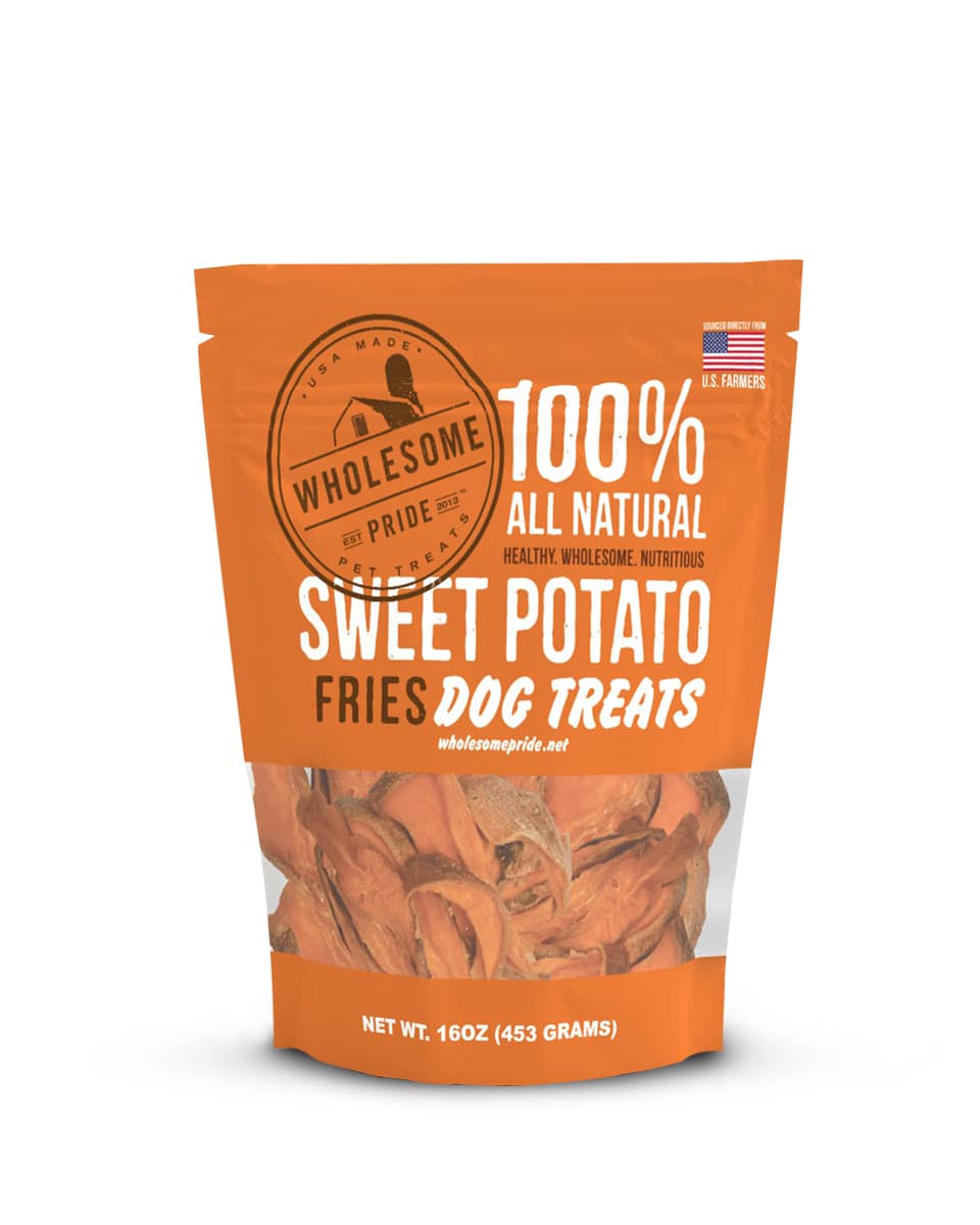 Sweet Potato Fries dog treats by Wholesome Pride Pet Treats