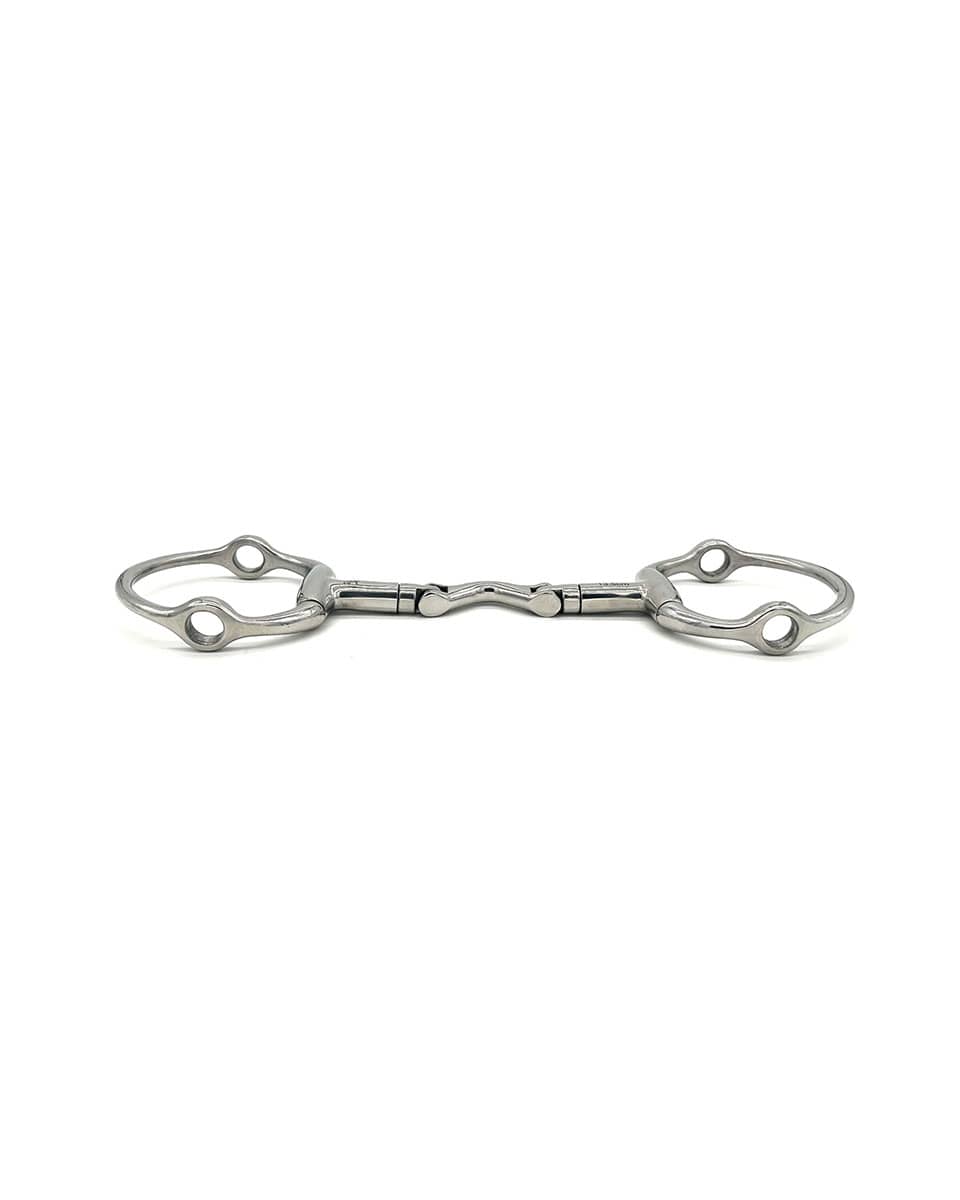 Jake Adams Equestrian Swivel Port Hinge Fixed Gag Bit