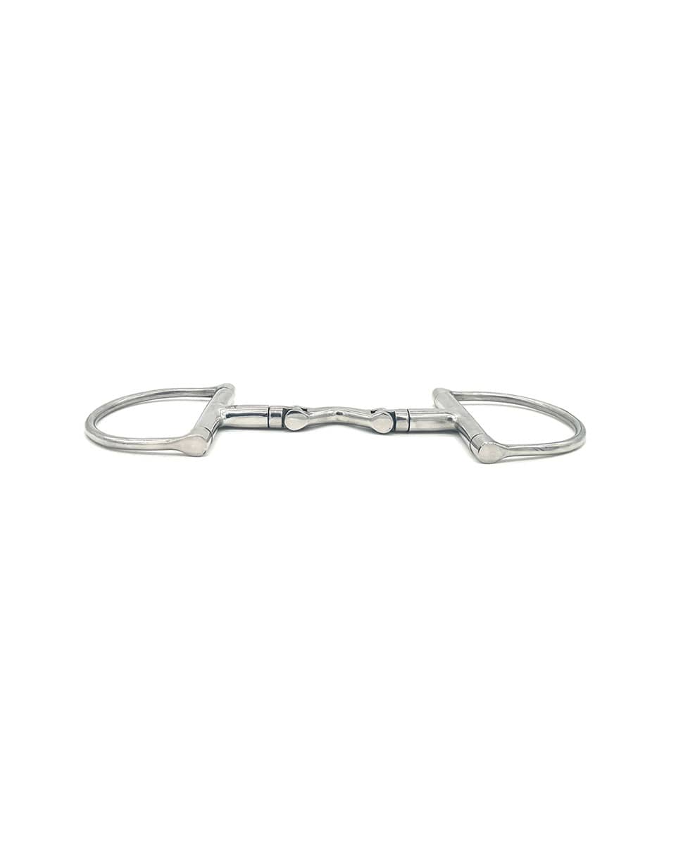 Jake Adams Equestrian Swivel Port Hinge D-Ring Bit