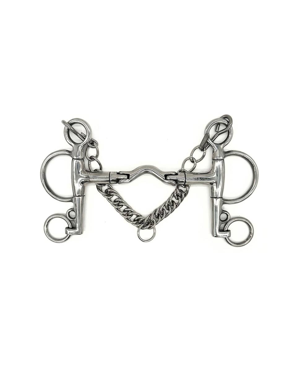 Swivel Port Hinge Pelham Bit by Jake Adams Equestrian