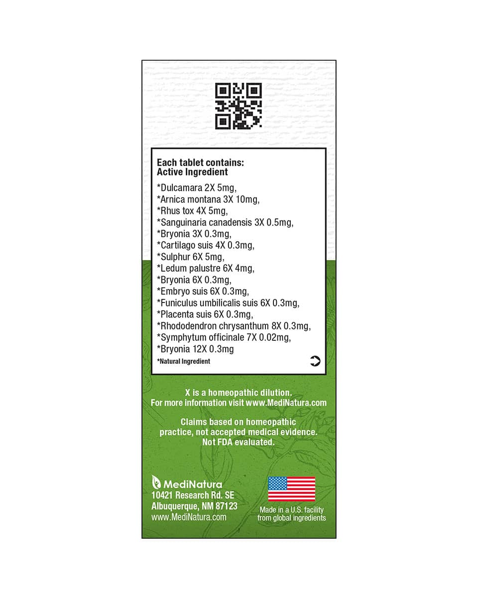 MediNatura T-Relief Pet Arthritis Pain Relief Tablets Ingredients