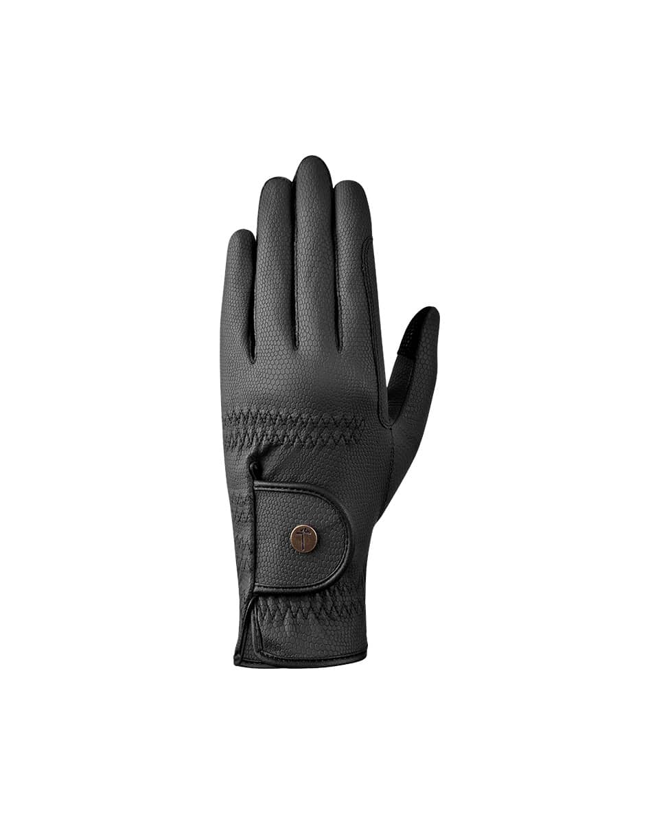 Jake Adams Equestrian Tactiq Model G Black Show Gloves - Back