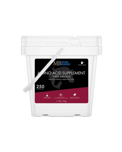 Three Amigos amino acid supplement for horses from Mad Barn