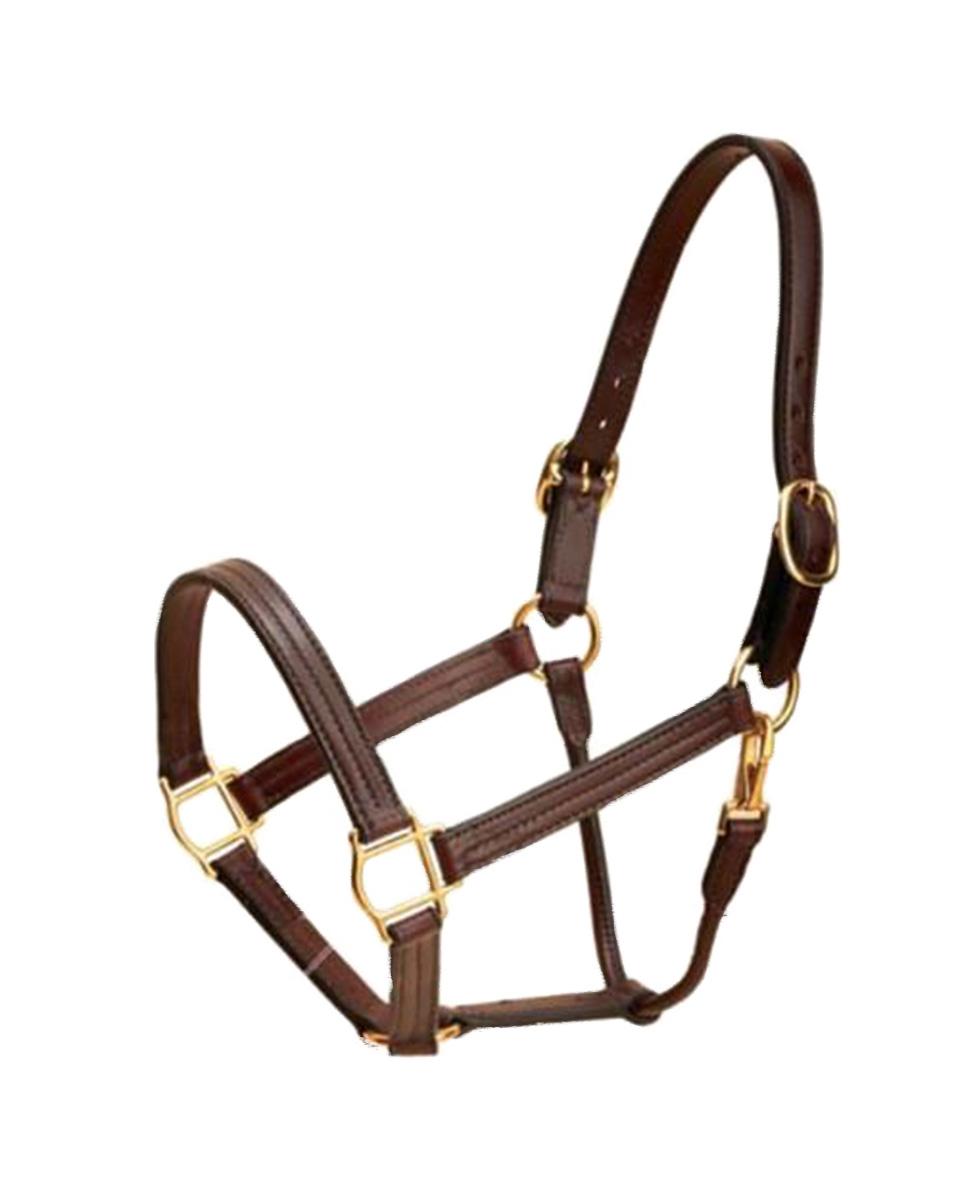 Triple Stitch Leather Halter