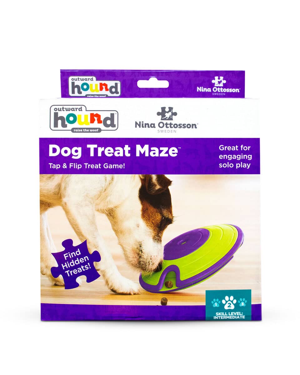 NINA OTTOSSON BY OUTWARD HOUND Hide N' Slide Purple Interactive Treat Puzzle  Dog Toy