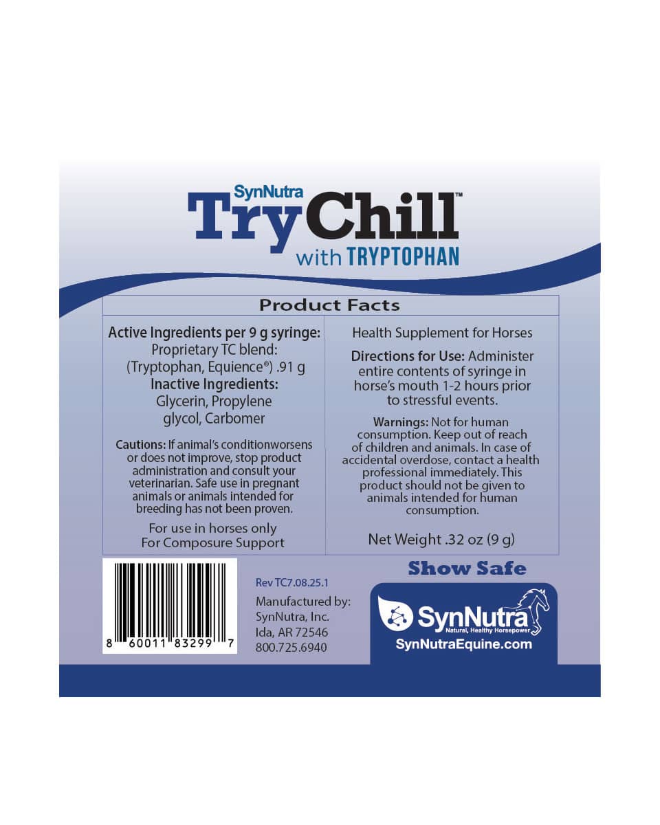 SynNutra TryChill Label