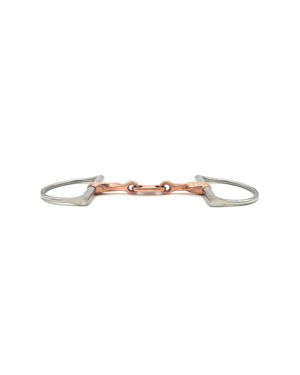 Jake Adams Equestrian Twisted Copper D-Ring with Dr. Bristol Link Bit