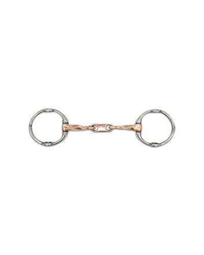 Twisted Copper Fixed Gag with Dr. Bristol Link Bit by Jake Adams Equestrian