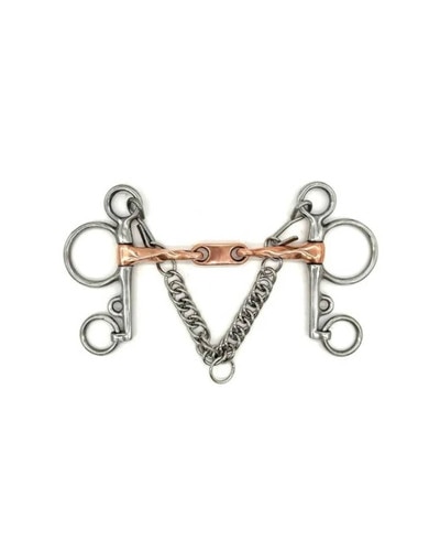 Twisted Copper Pelham with Dr. Bristol Link Bit by Jake Adams Equestrian