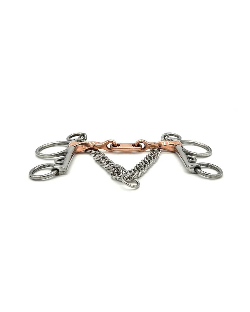 Jake Adams Equestrian Twisted Copper Pelham with Dr. Bristol Link Bit