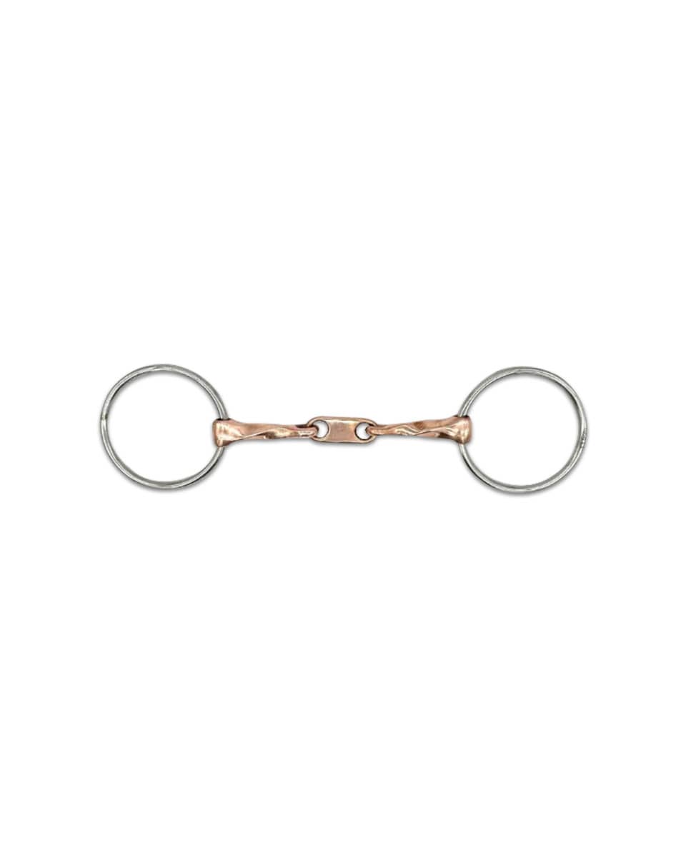 Twisted Copper Loose Ring with Dr. Bristol Link Bit by Jake Adams Equestrian
