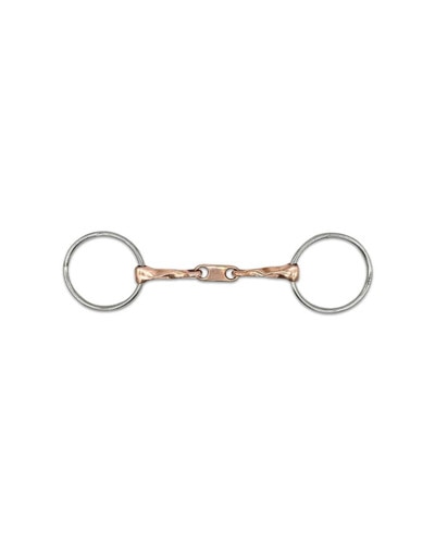 Twisted Copper Loose Ring with Dr. Bristol Link Bit by Jake Adams Equestrian