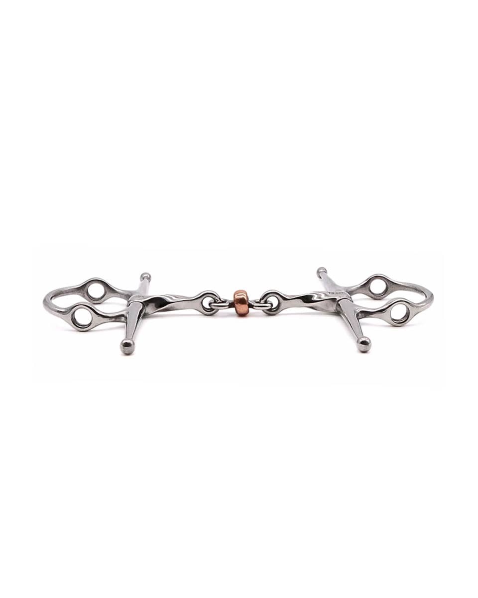 Twisted Copper Roller Nelson Gag Bit from Jake Adams Equestrian