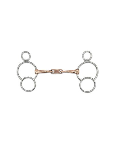 Twisted Copper Two Ring with Dr. Bristol Link Bit by Jake Adams Equestrian
