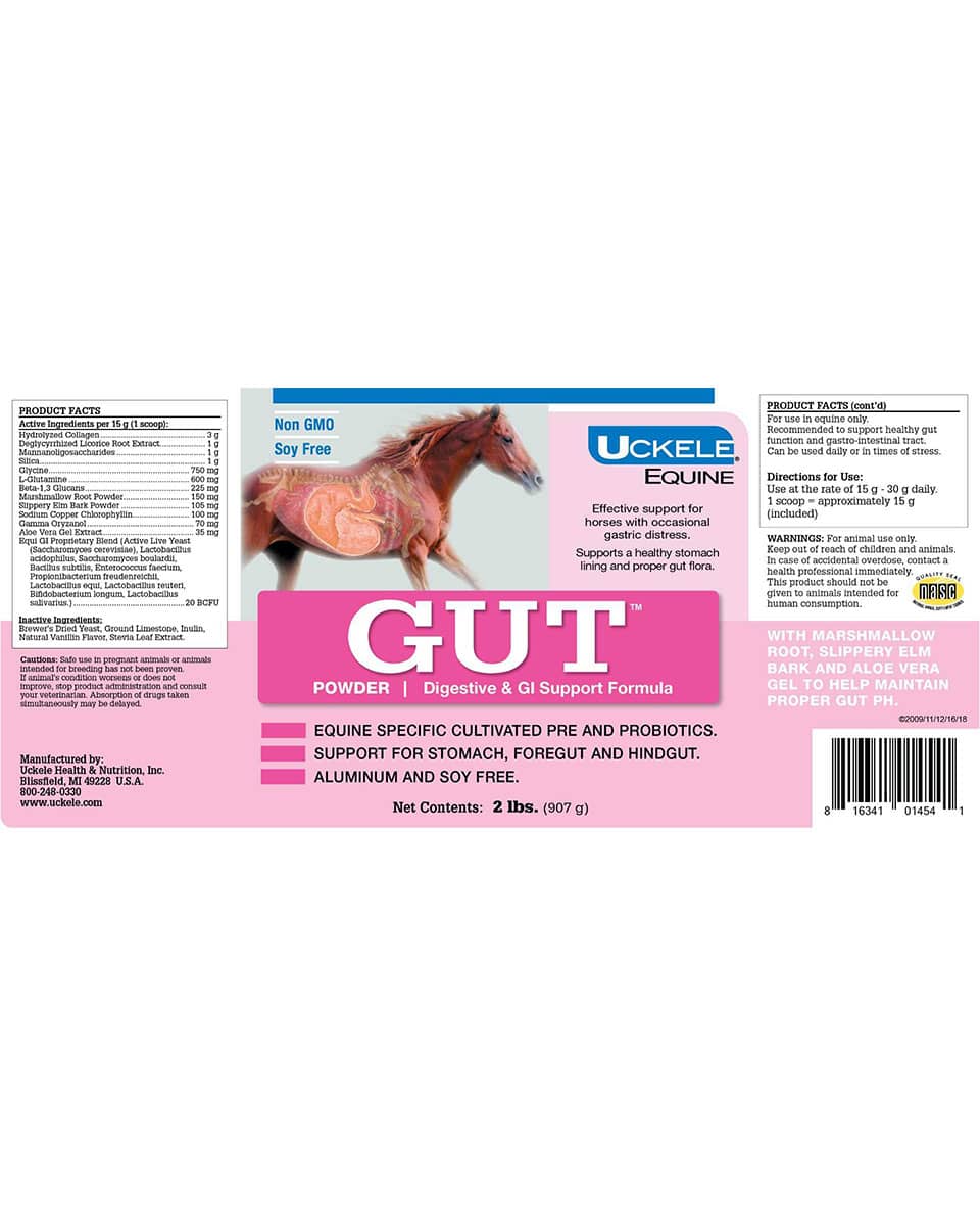 Uckele Gut Powder supplement for horses