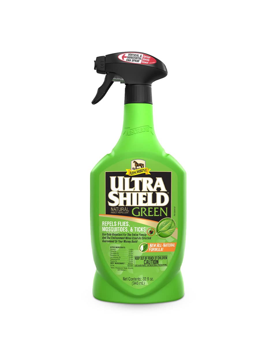 UltraShield Green Natural Fly Repellent - Fly Spray for horses