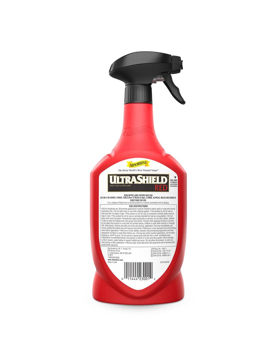 UltraShield Red Insecticide & Repellent - Fly Spray for Horses