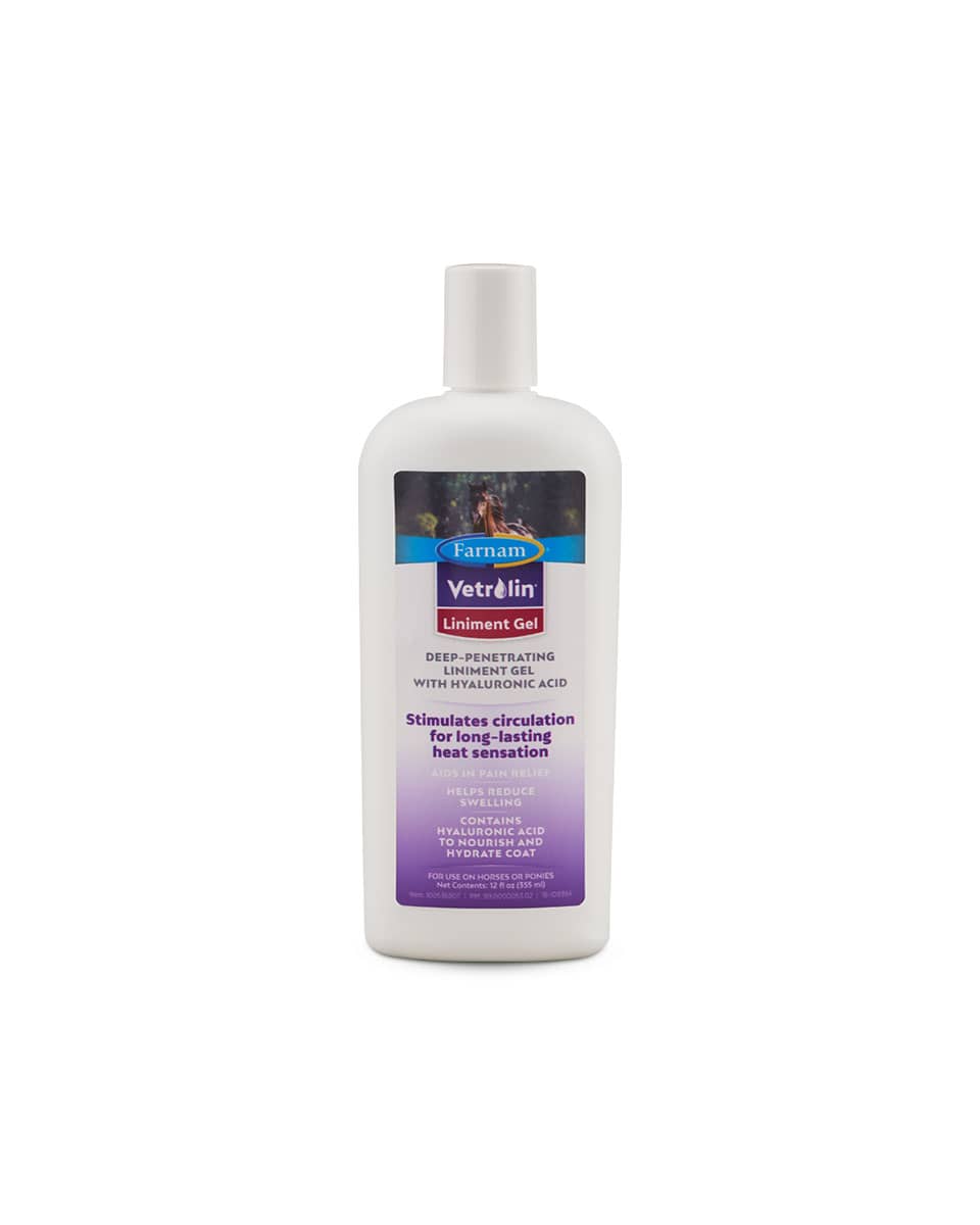 Vetrolin Liniment Gel with hyaluronic acid for horses from Farnam