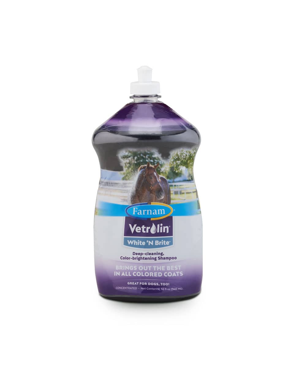 Vetrolin White N’ Brite Shampoo for horses from Farnam