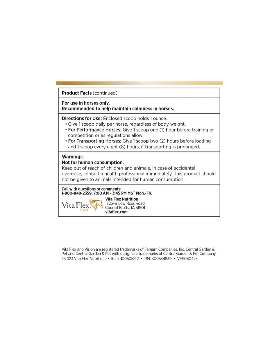 Vita-Flex Vision Pellets Directions for use