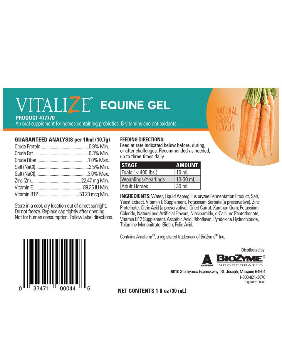 Vitalize Equine Gel paste from BioZyme