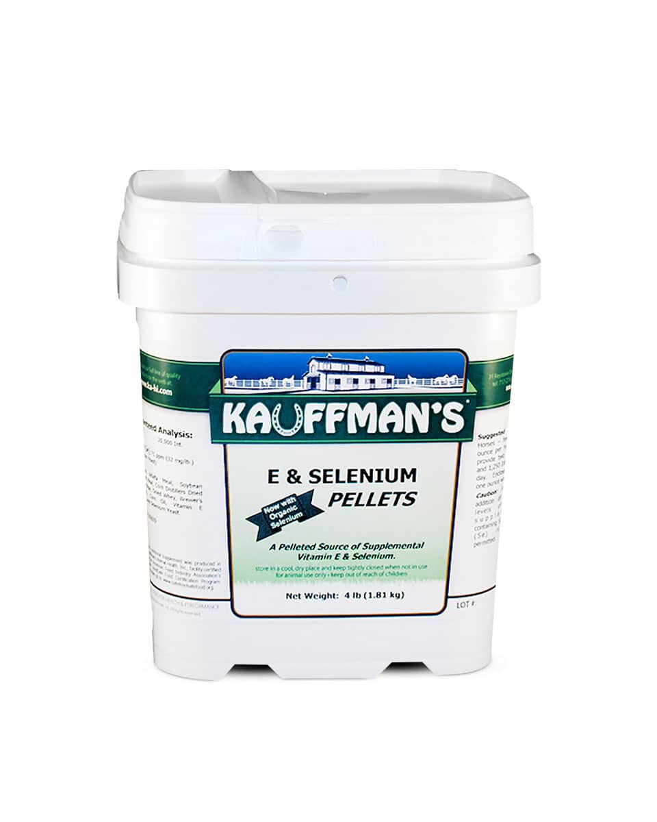 Kauffman's Vitamin E & Selenium Pellets supplement for horses