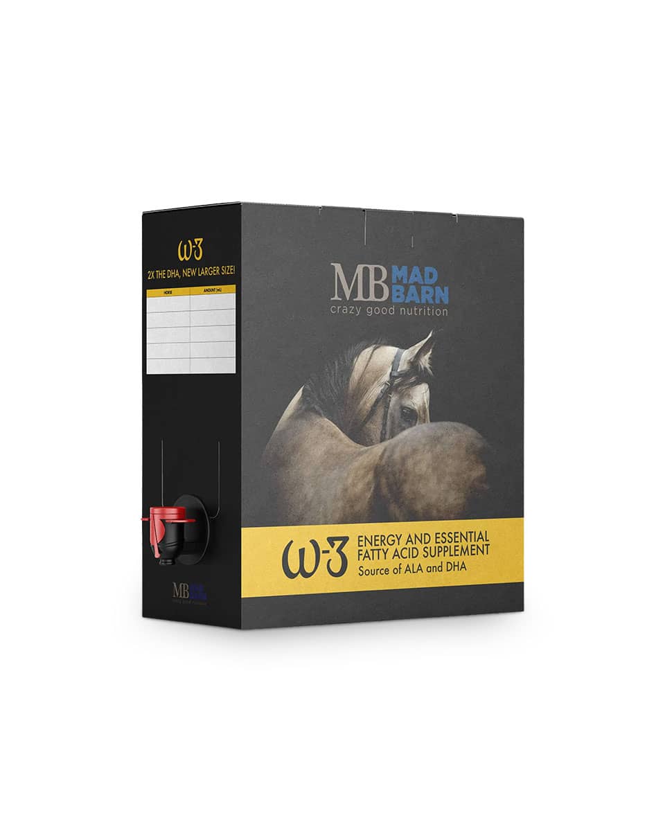 Mad Barn W-3 Oil premium equine omega-3 supplement designed to deliver clean energy and essential fatty acids - 5 L