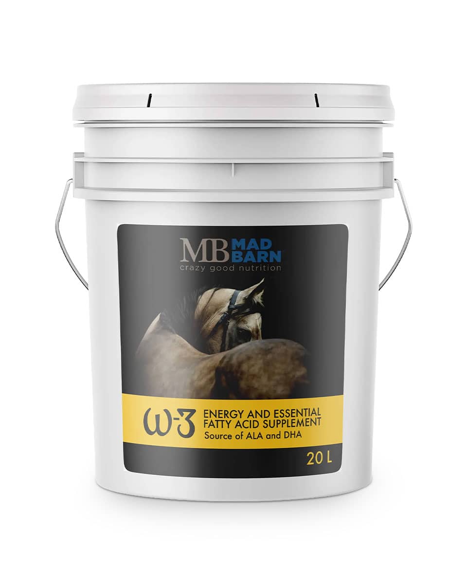 Mad Barn W-3 Oil premium equine omega-3 supplement designed to deliver clean energy and essential fatty acids - 20 L