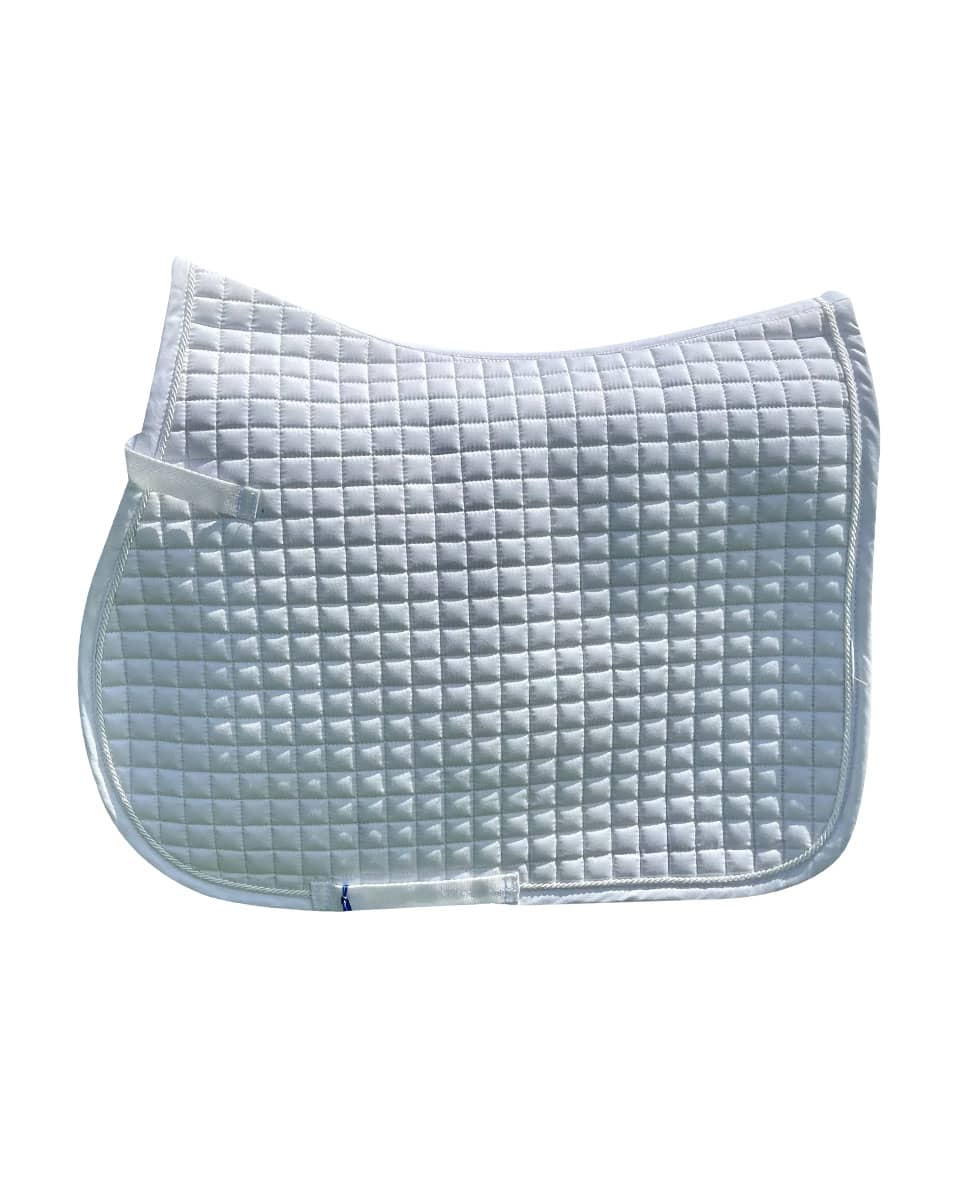 Wellie-Wear White Square Quilt Jump Saddle Pad