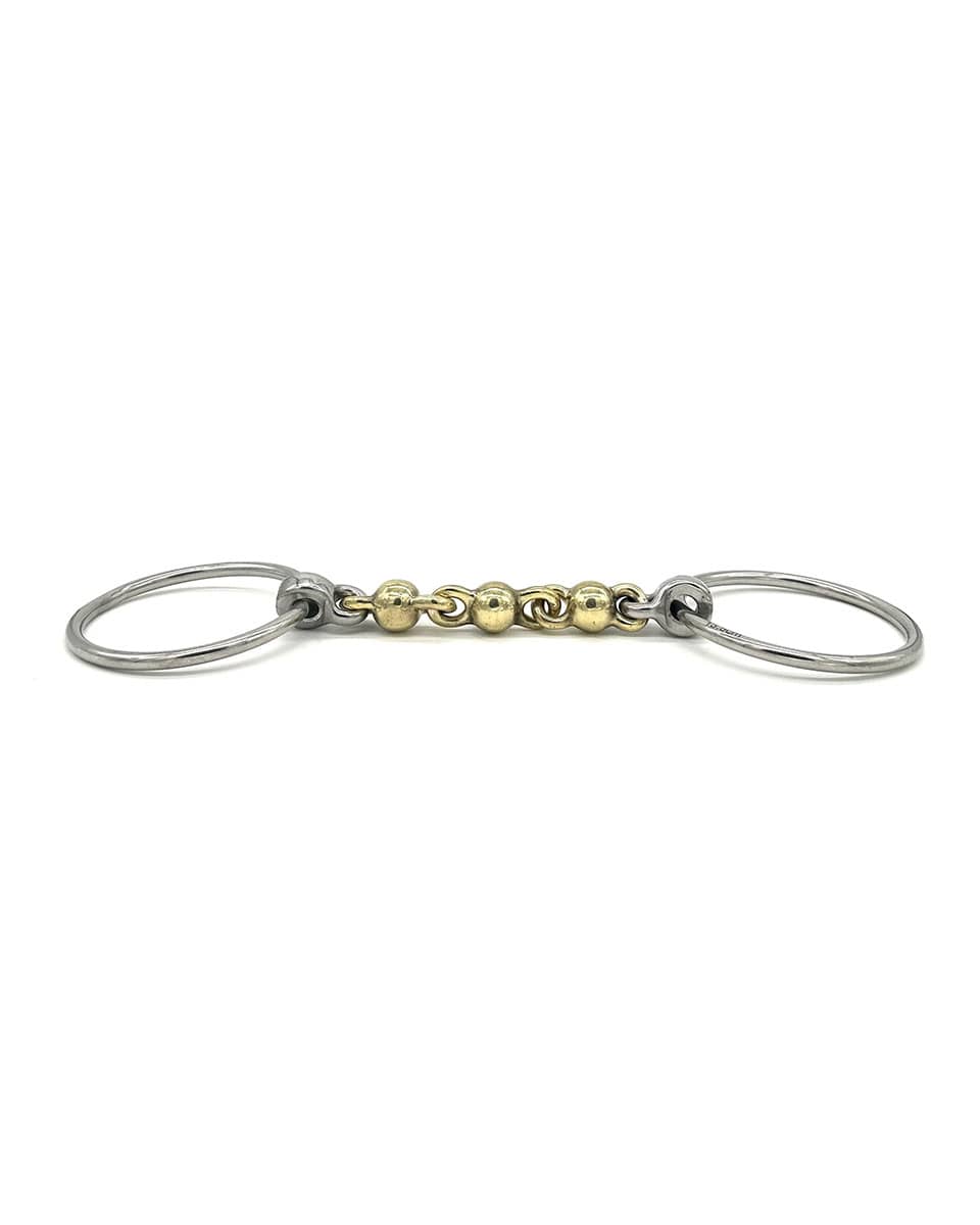 Jake Adams Equestrian Brass Waterford Loose Ring Bit